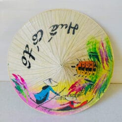 Nón lá Huế họa tiết cô gái và chùa Thiên Mụ-06