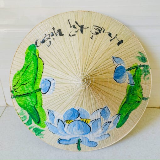 Nón lá Huế họa tiết Sen tím-02