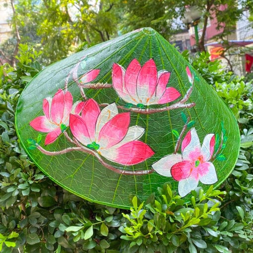 Nón lá Sen Huế họa tiết Sen hồng-03