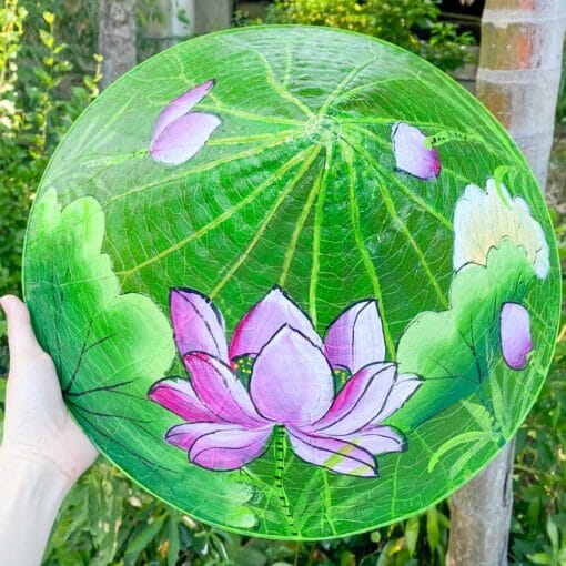 Nón lá Sen Huế họa tiết Sen hồng-01