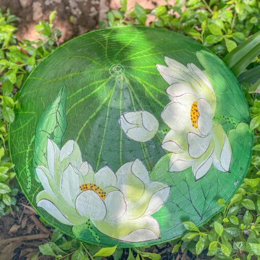 Nón lá Sen Huế họa tiết Sen trắng-02