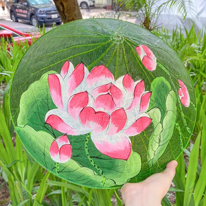 Nón lá sen Huế họa tiết sen hồng – Mẫu 05