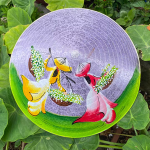 Nón lụa tím họa tiết nàng thơ