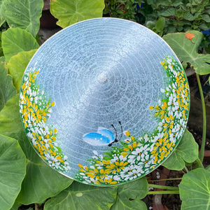 Nón lụa trắng họa tiết hoa bướm – Mẫu 01